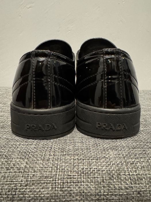 Prada Sports Black Patent Leather Lace.
