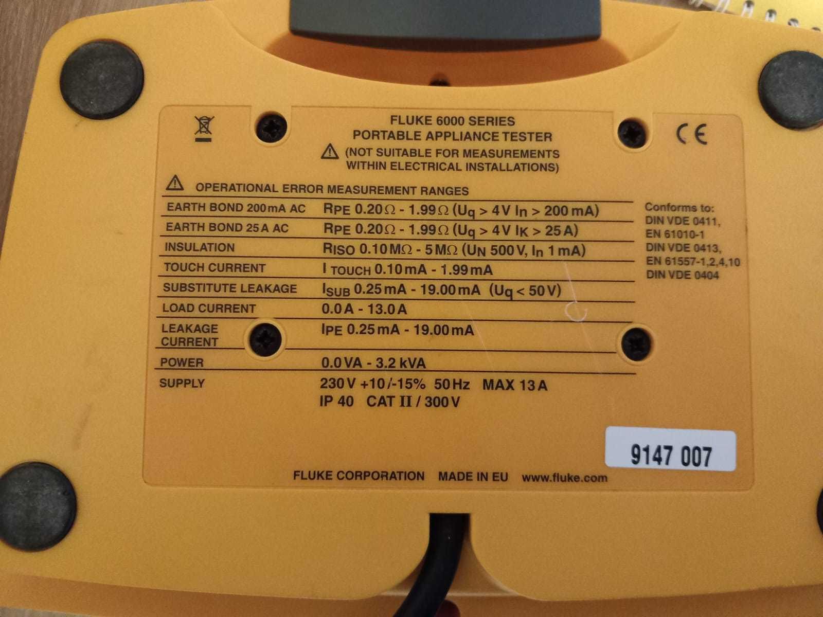 PAT Tester Fluke 6500A