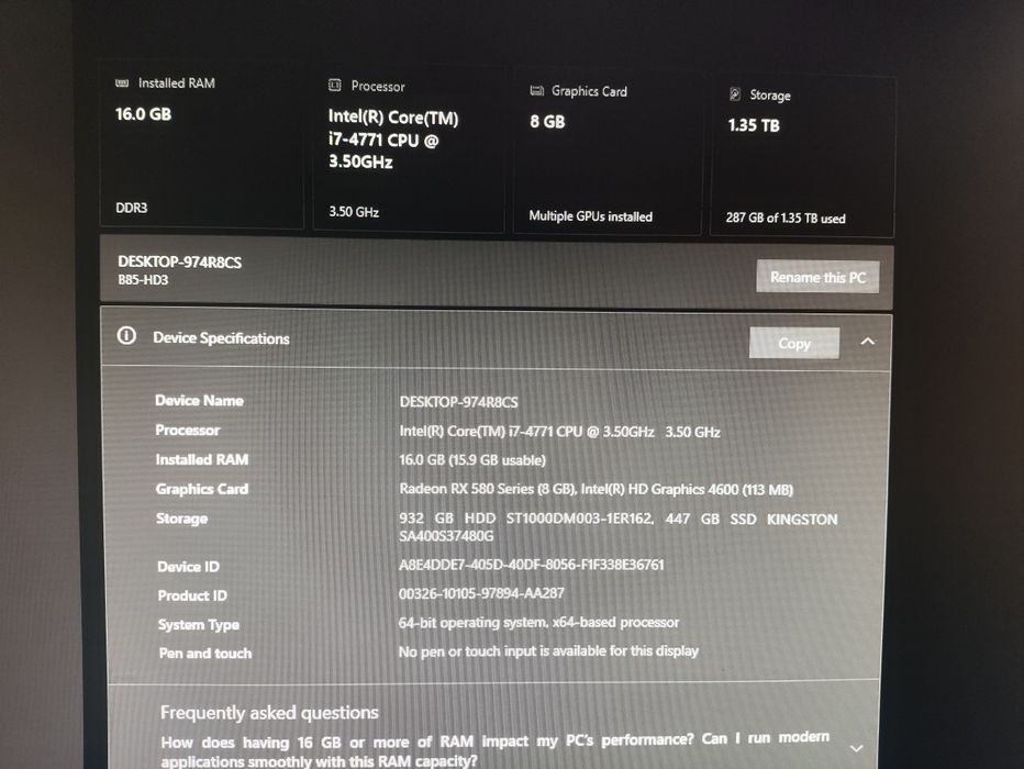 PC Gaming Intel Core i7 AMD RX580 8GB