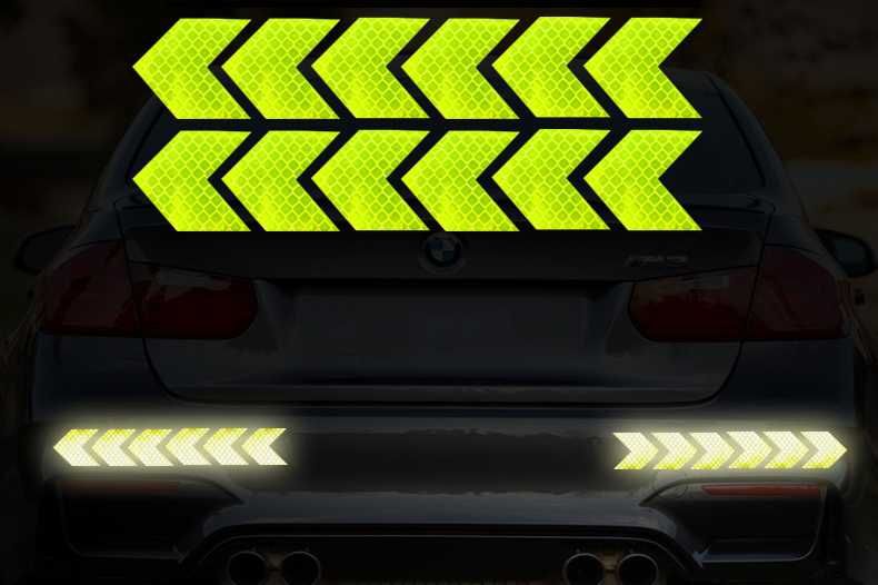 Светлоотразителен стикер № 3322 за автомобил - 12 броя комплект