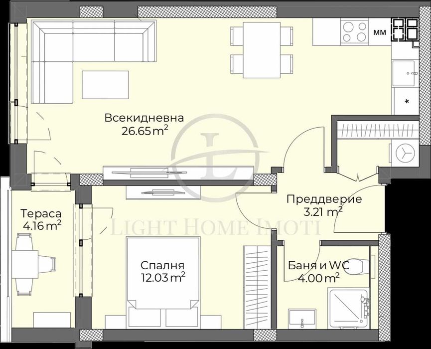 Продава се Двустаен апартамент в Пловдив, Христо Смирненски - 75 кв.м за 1146 €/кв.м - Снимка #3