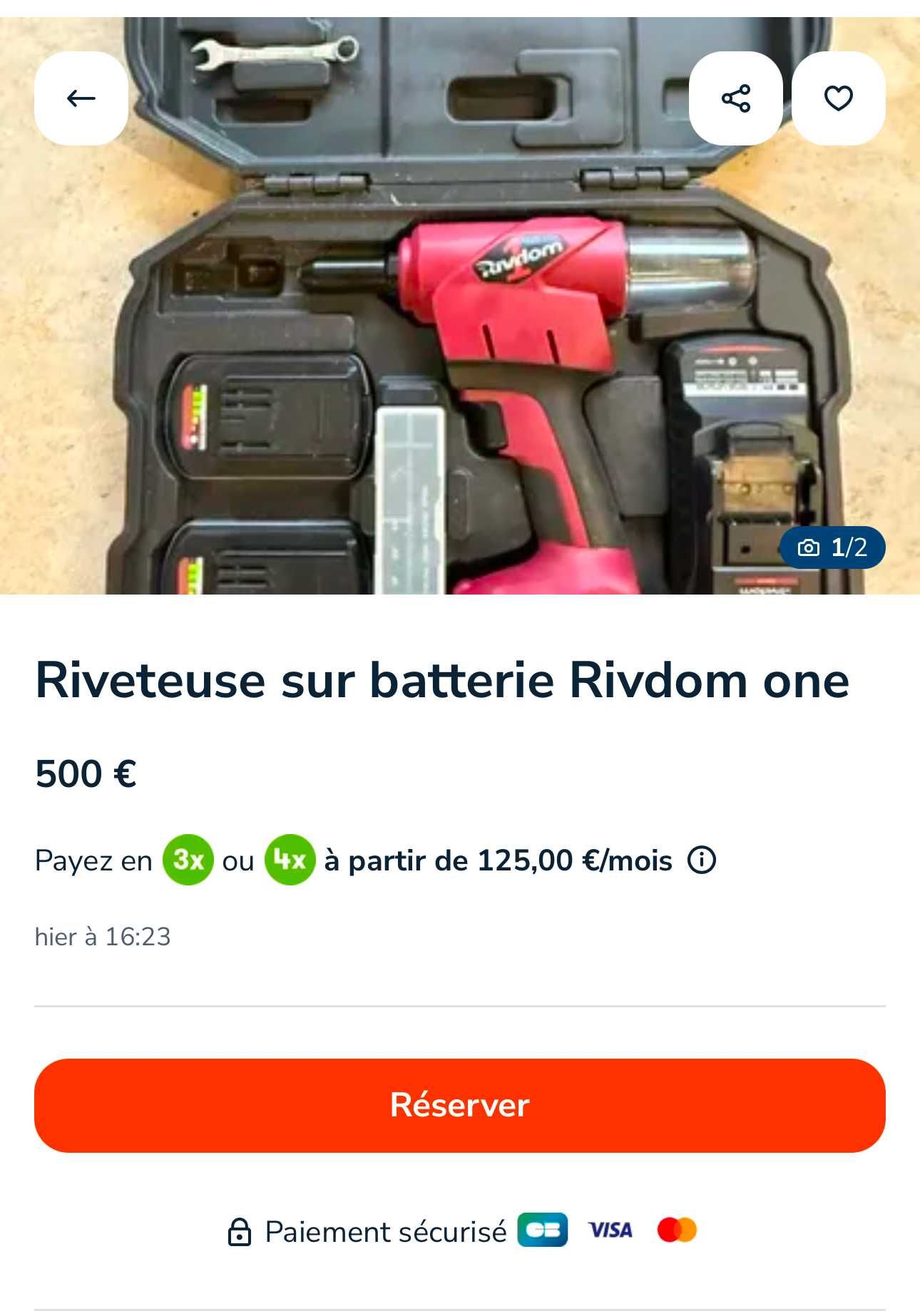 Rivdom One 14.4 Li-ion - Професионална акумулаторна нитачка като нова!