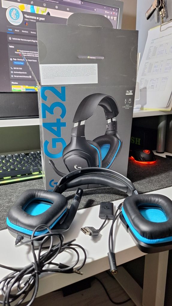 Гейминг слушалки Logitech G432