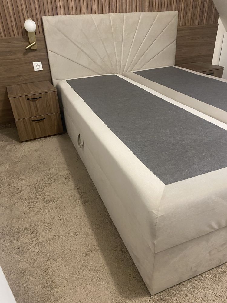 Тапицирано легло-boxspring 140х200 см