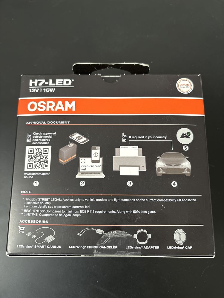 kit H7 LED Osram Night Breaker Gen2