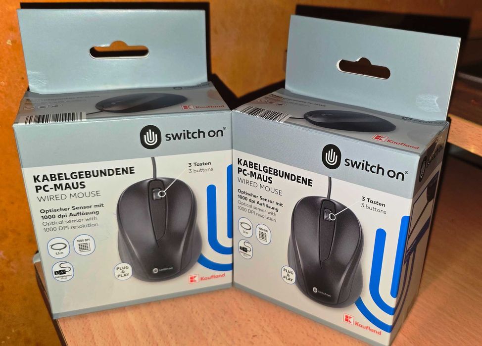 кабелна мишка switch on