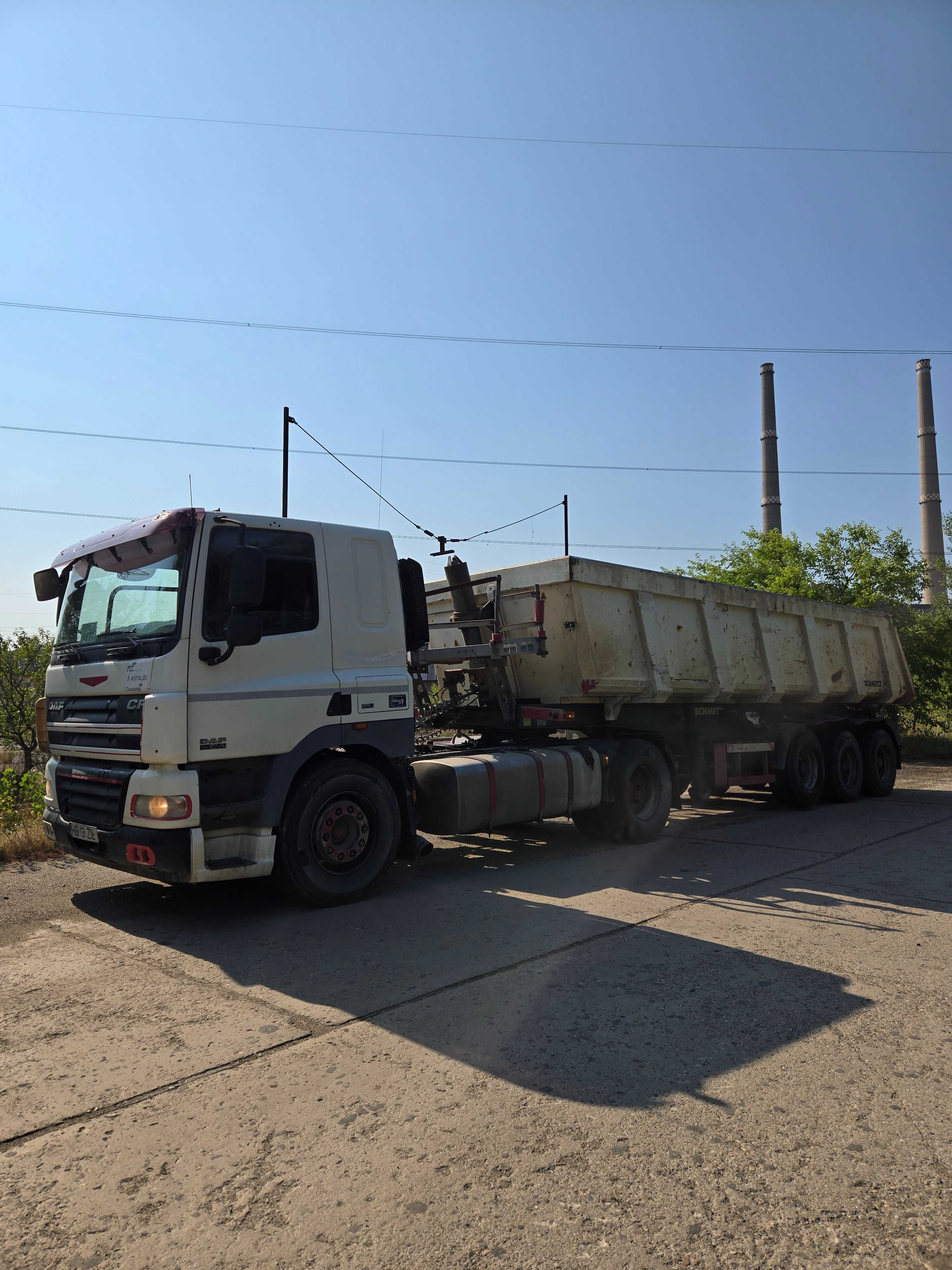 Vand ansamblu DAF CF 460 Semiremorca basculabila Schmitz coaste 27cubi