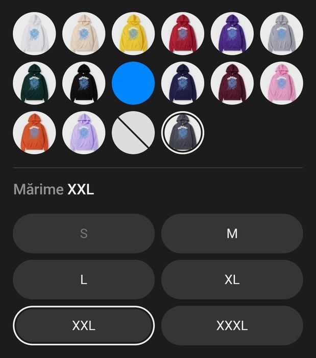 Hanorace sp5der marimi de la s la xxxl