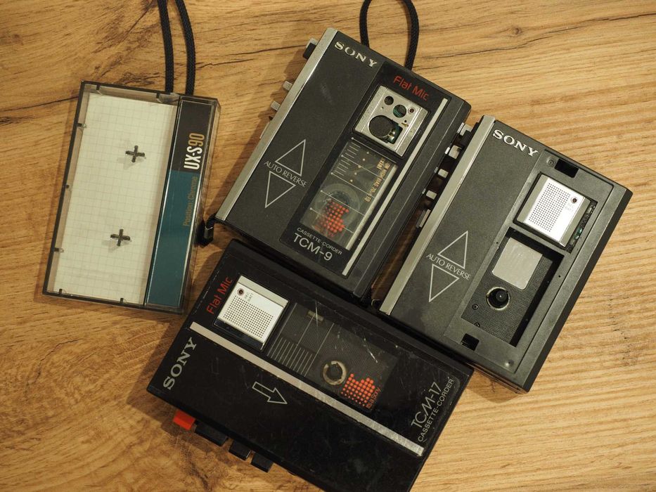 Lot de 3 casetofoane Sony TCM-9, TCM-19 - walkman, player retro