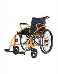 Scaun cu rotile din otel, pliabil Maidesite 117-X portocaliu/negru