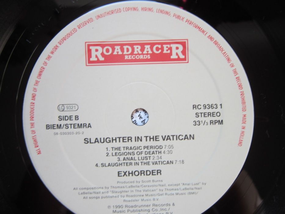 colectie Exhorder Slaughter InThe Vatican 1stAlbum Thrash Death Metal