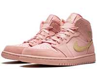 Nike air jordan mid 1 coral pink gold