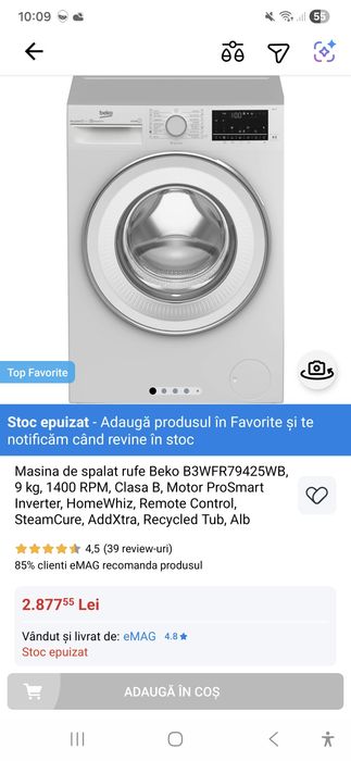 Mașină de spălat Beko 9kg