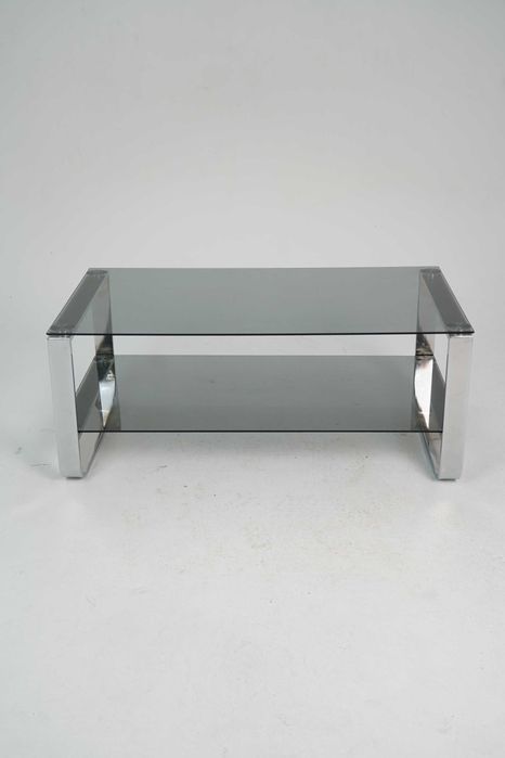 Стол GlassFusion – хромированный металл, толстое каленое стекло