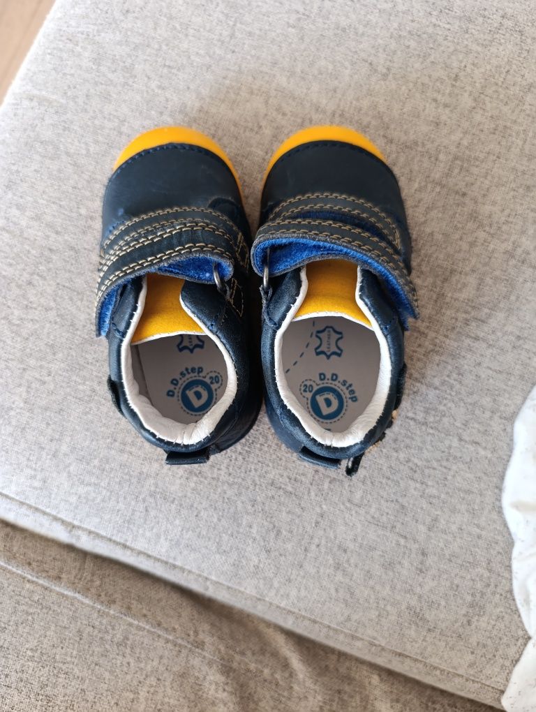 Pantofi  DD Step sport din piele  pentru baieti, 20, Albastru
