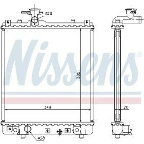 Радиатор NISSENS 63014A
Алуминий, 380 x 378 x