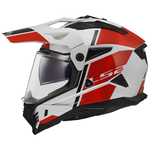 Casca moto Flip-up LS2 MX702 Pioneer II Hill White Red