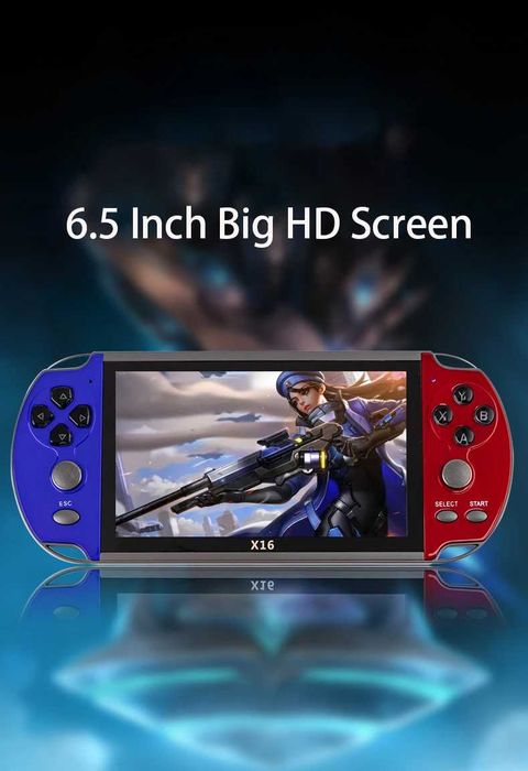 PSP X16 6.5" Игрова тв конзола с 30000+ игри Nintendo Sega ps4 2025г