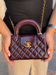 Чанта chanel бордо и черна