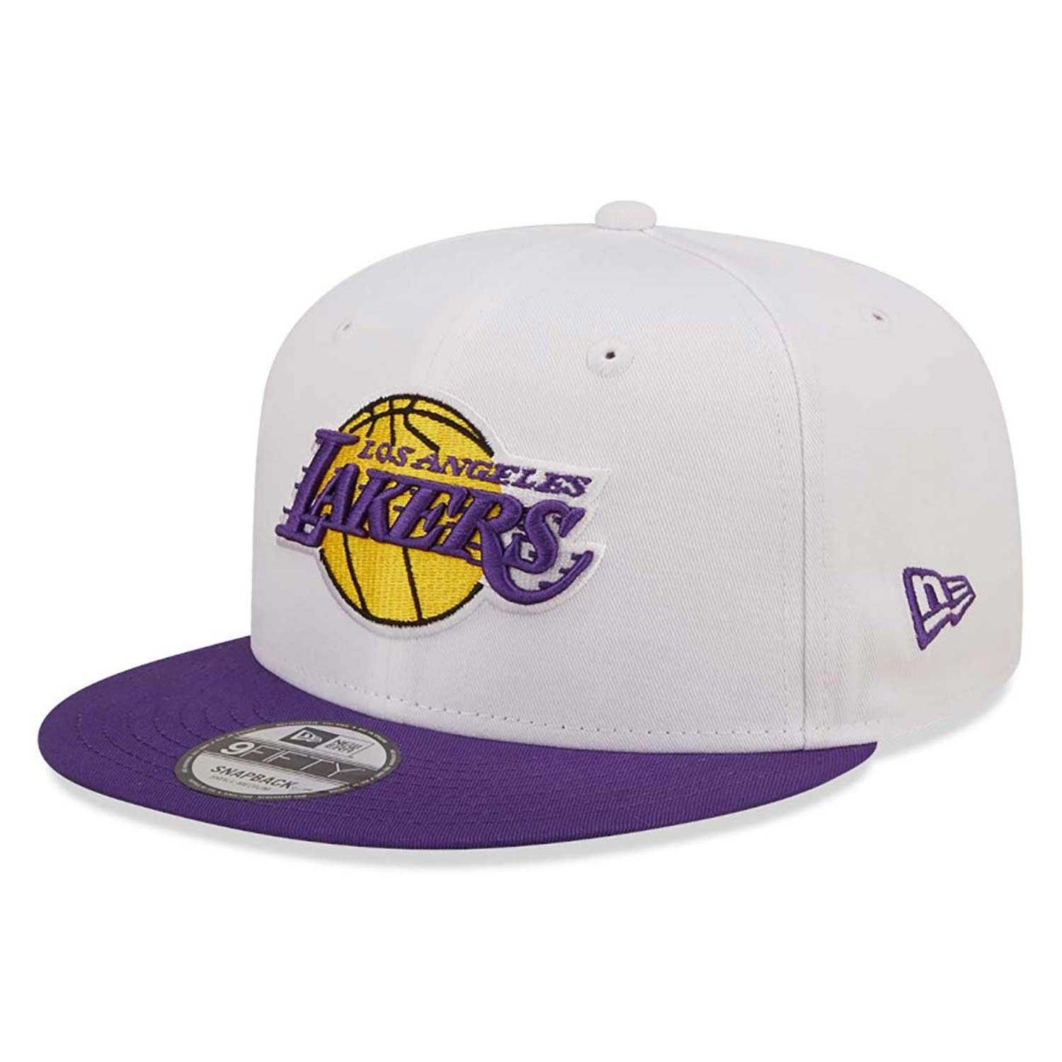 Sapca New Era 9fifty la lakers white crown team