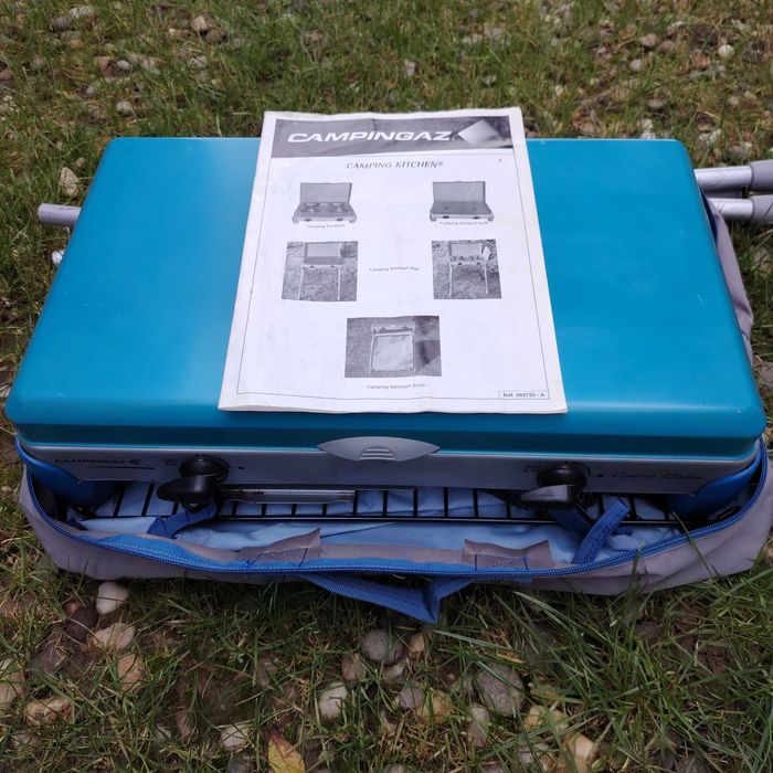 Aragaz campingaz cu grill și dulap depozitare