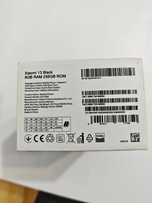 Xiaomi 13 8/256 Gb - Black Fullbox