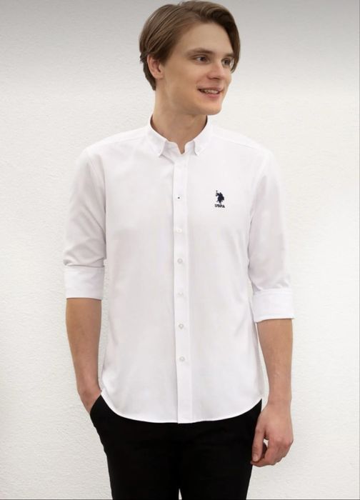 Pachet 1+1 Camasa Polo U.S Assn. Alb, Negru, Bleumarin