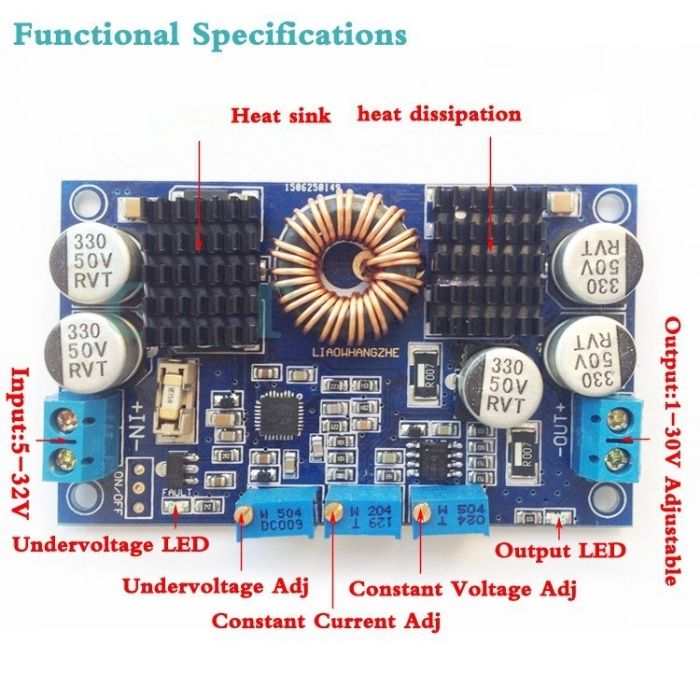 Sursa DC-DC automata Step up down, 4A - 10A, solar, mppt, 12V, 24V,30V