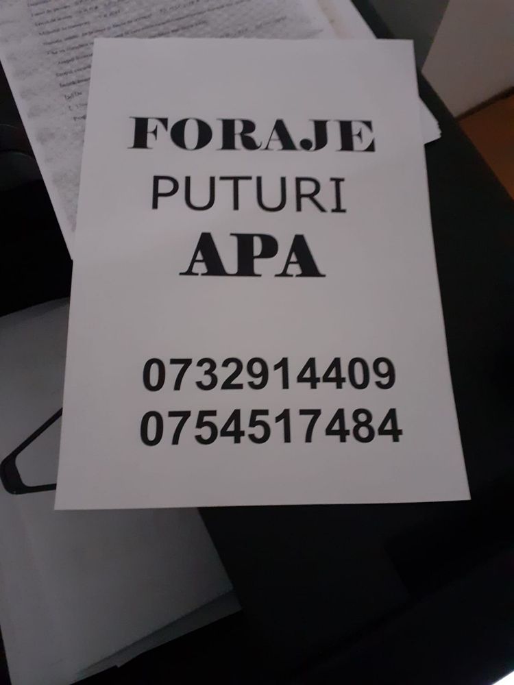 Foraje Puturi si Denisipari