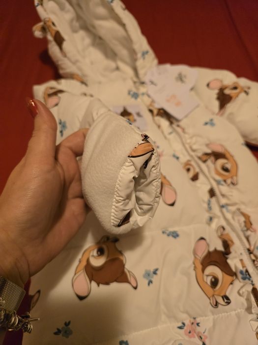 Combinezon iarnă Primark, Disney, Bambi, marimea 80 (9-12 luni). Nou