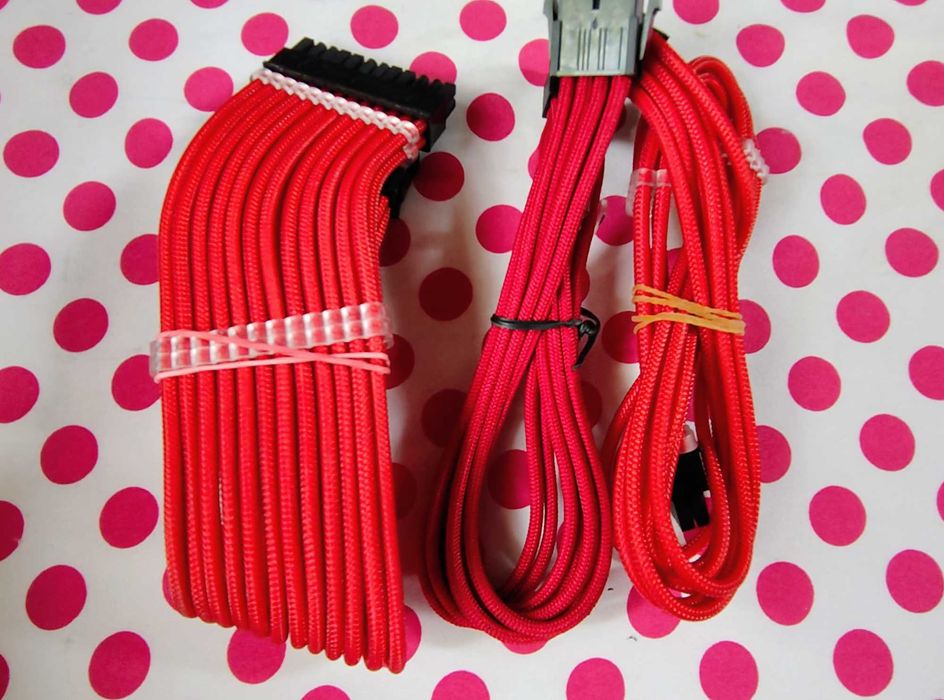 Accesoriu PC Cablu Prelungitor componente Sleeve Cable Kit Rosu.