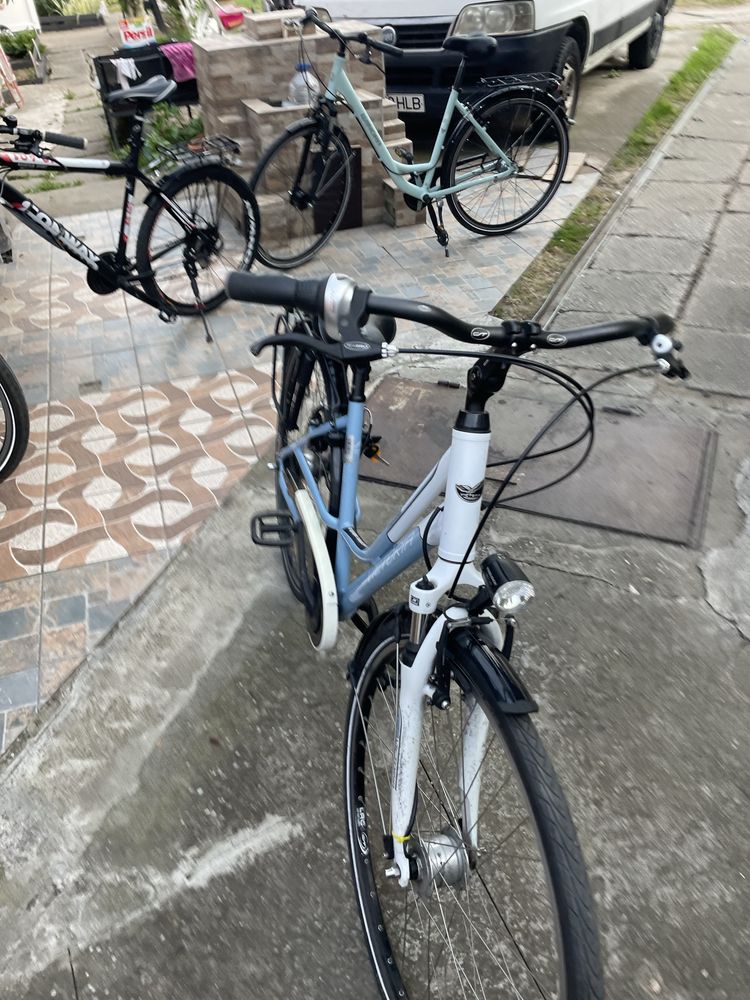 Bicicleta de dama cu suspensie
