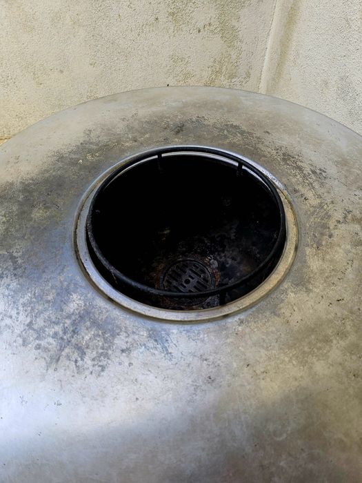 Gratar Rotund cu Plita din Inox si Suport Ceaun