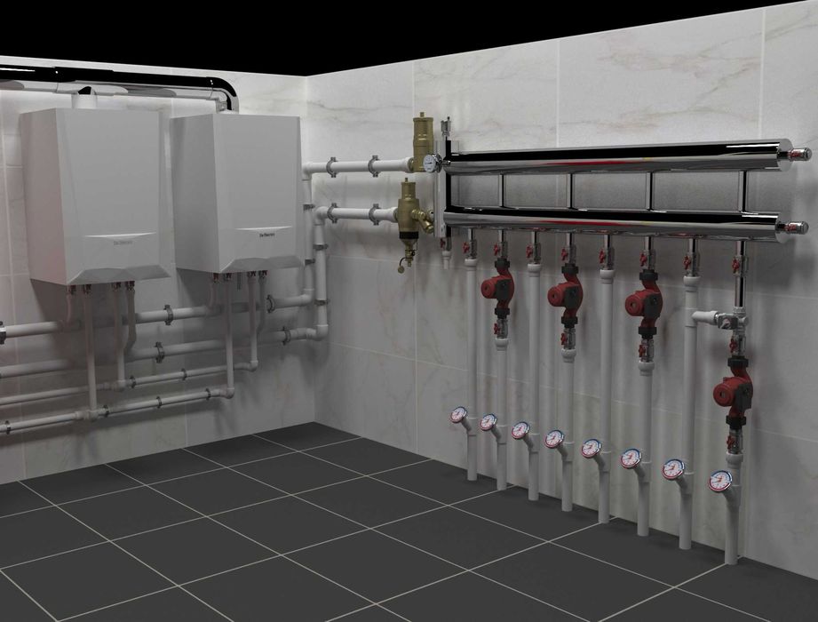 Сантехник монтаж отопления, тёплый пол, установка Двухконтурные  котлы