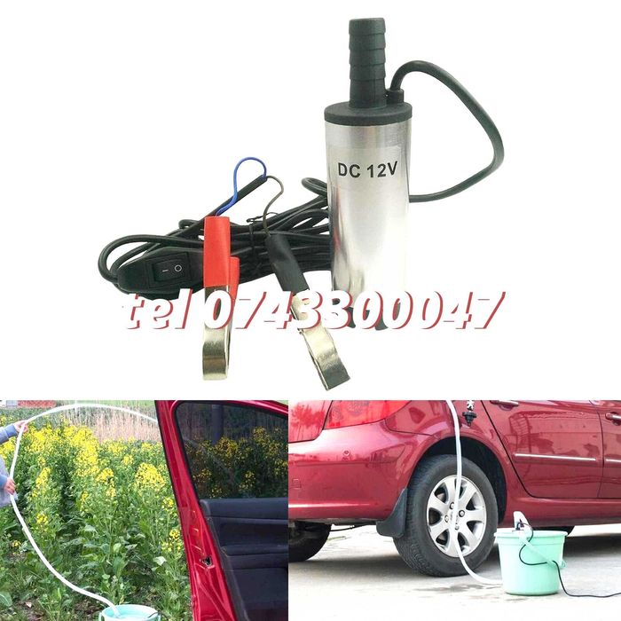 Reducere Pompa Electrica Submersibila 12v Motorina  Apa  Ulei Si Li