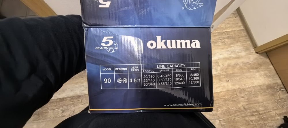 Макара Окума beachcaster speclar pro90