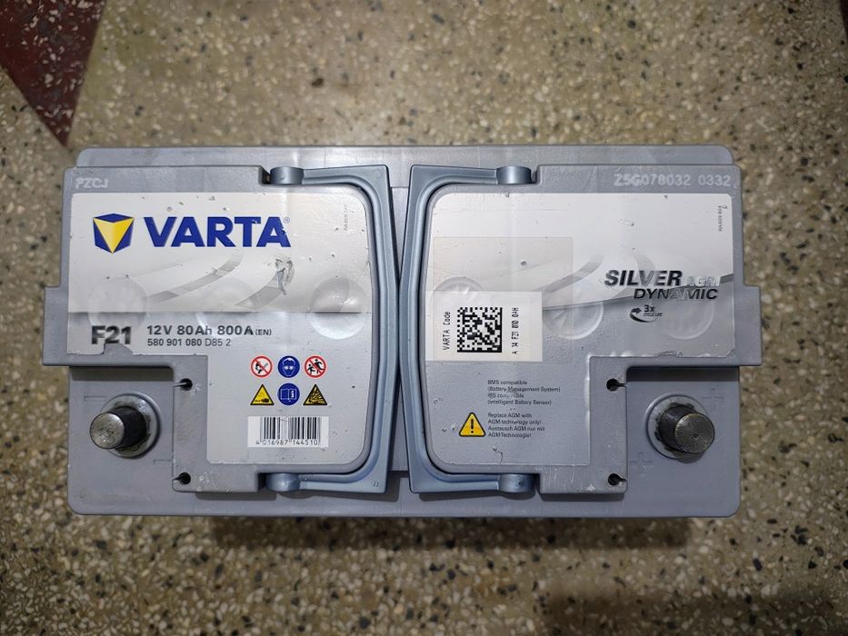 Baterie auto Varta silver 80Ah AGM start stop import.