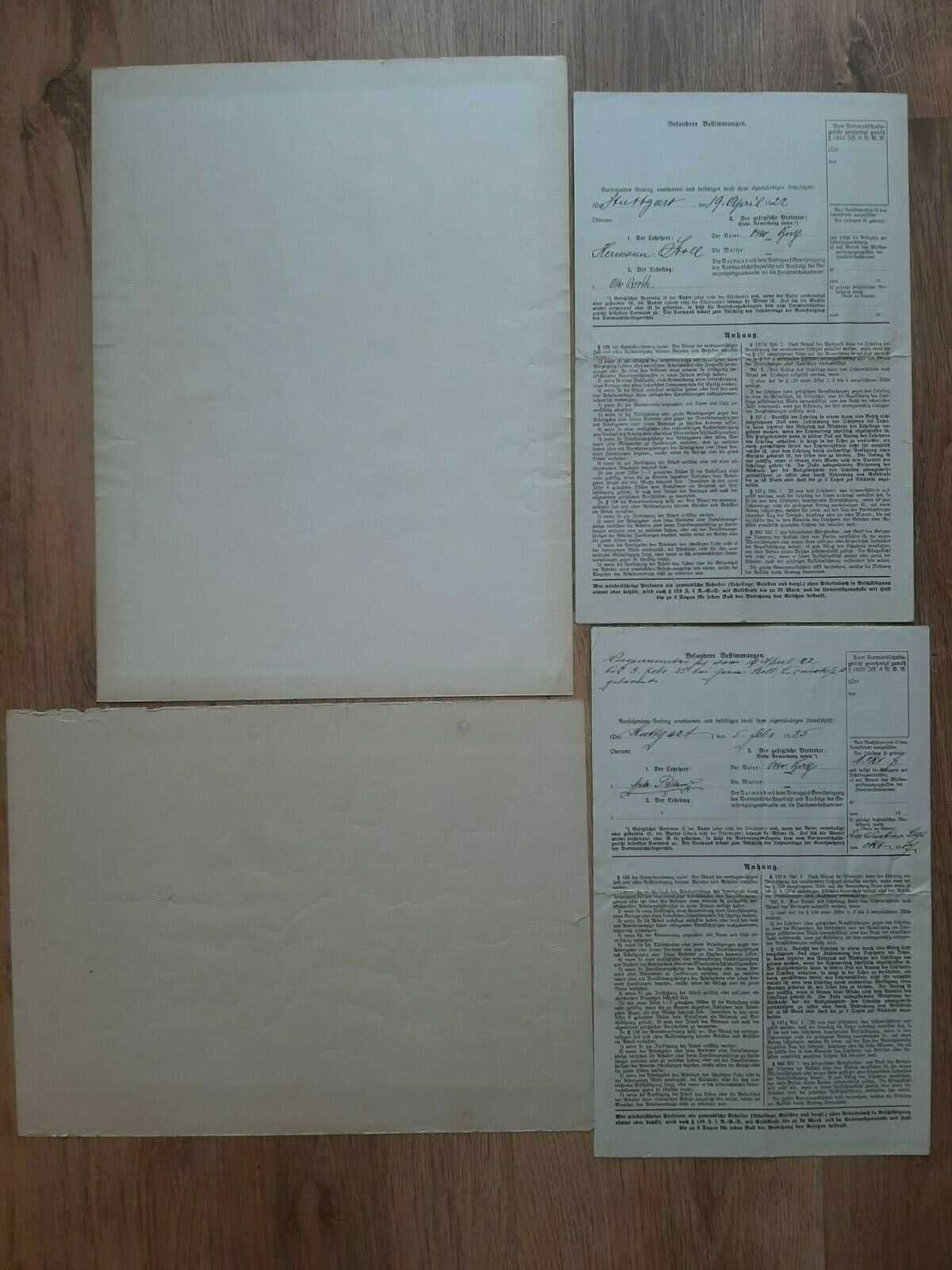 Diploma certificat acte documente vechi Germania 1920