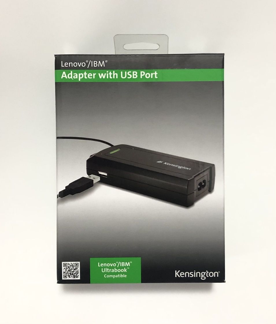 Захранващ адаптер Kensington за лаптоп, компютър, с USB порт, внос от