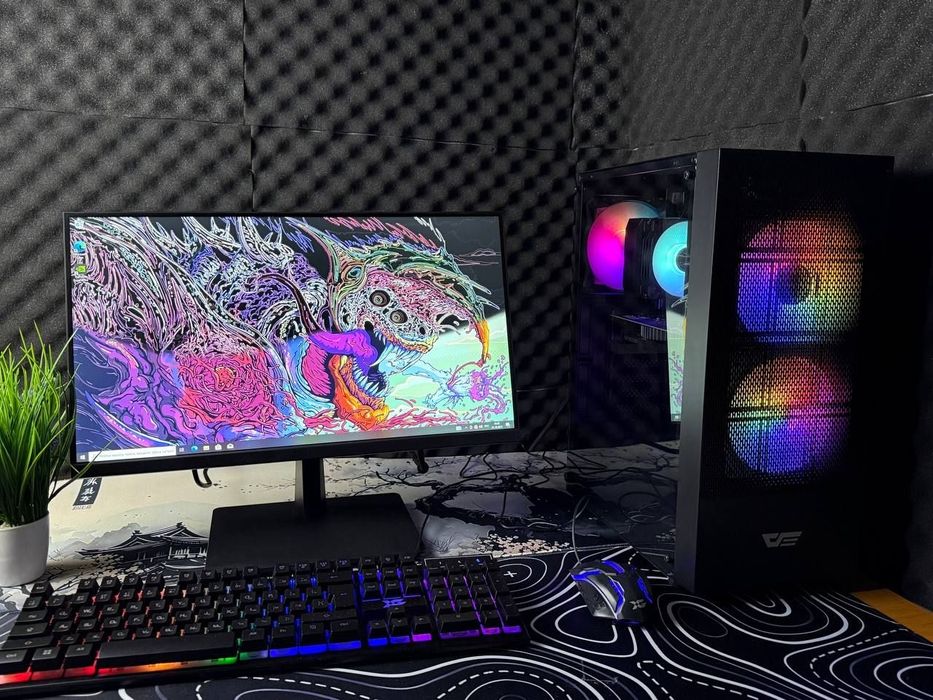 Игровой Компьютер /Пк ( Полный комплект) Монитор, Клавиатура, Мышка