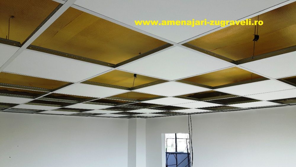 Tavan Plafon Fals Casetat Placi 60x60 Knauf Armstrong  Montajul Inclus
