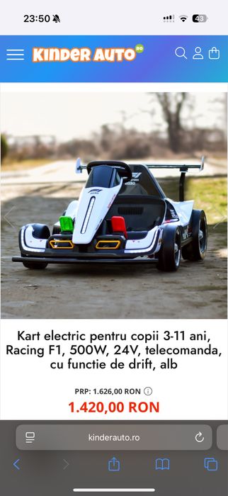 Kart electric copii