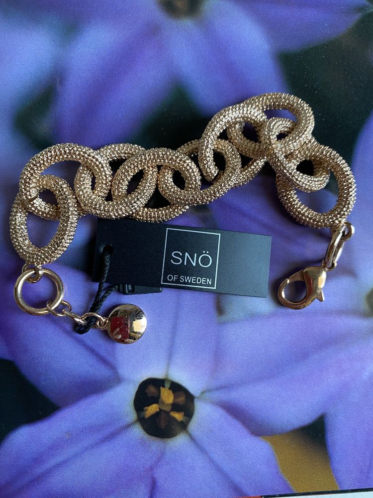 Гривна верижка в цвят розово злато, Sno of Sweden, с етикет