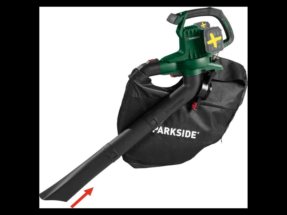 Нов Листосъбирач Parkside 40V Безчетков духалка прахосмукачка и шредер