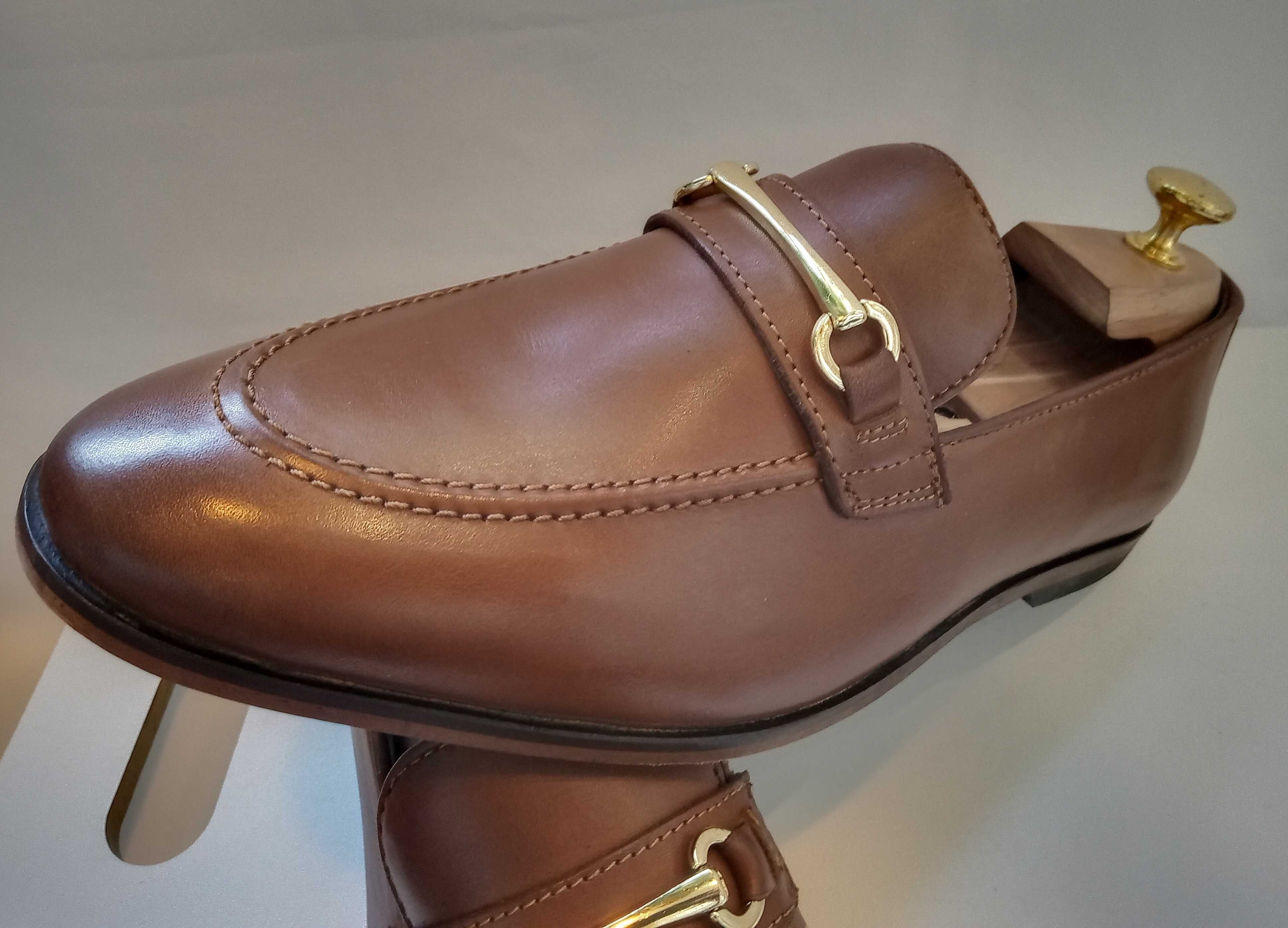 Pantofi loafers bit 43 premium WALK London piele naturala NOI