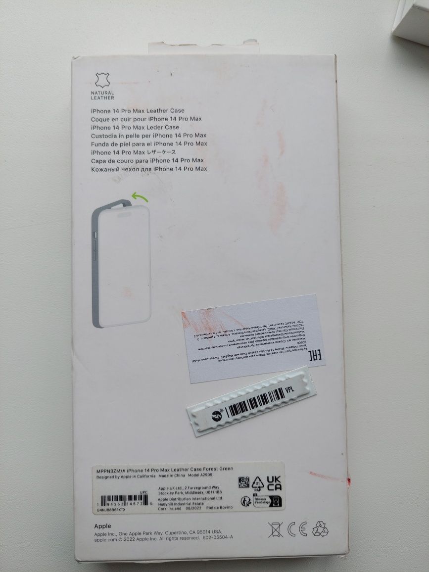 Оригинал Чехол Apple  Leather Case with MagSafe для iPhone 14 pro max
