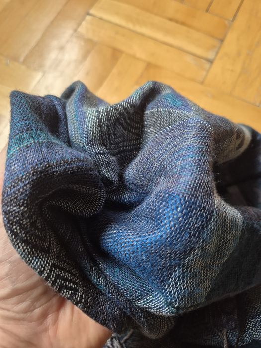 Eșarfă de lux, Pashmina și Mătase, model geometric, UNISEX