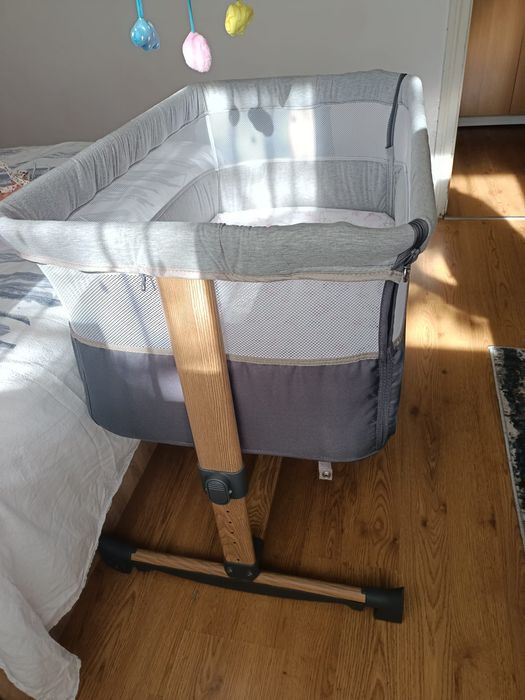 Patut co-sleeper portabil 3 in 1 Lionelo Leonie, reglabil pe înălțime