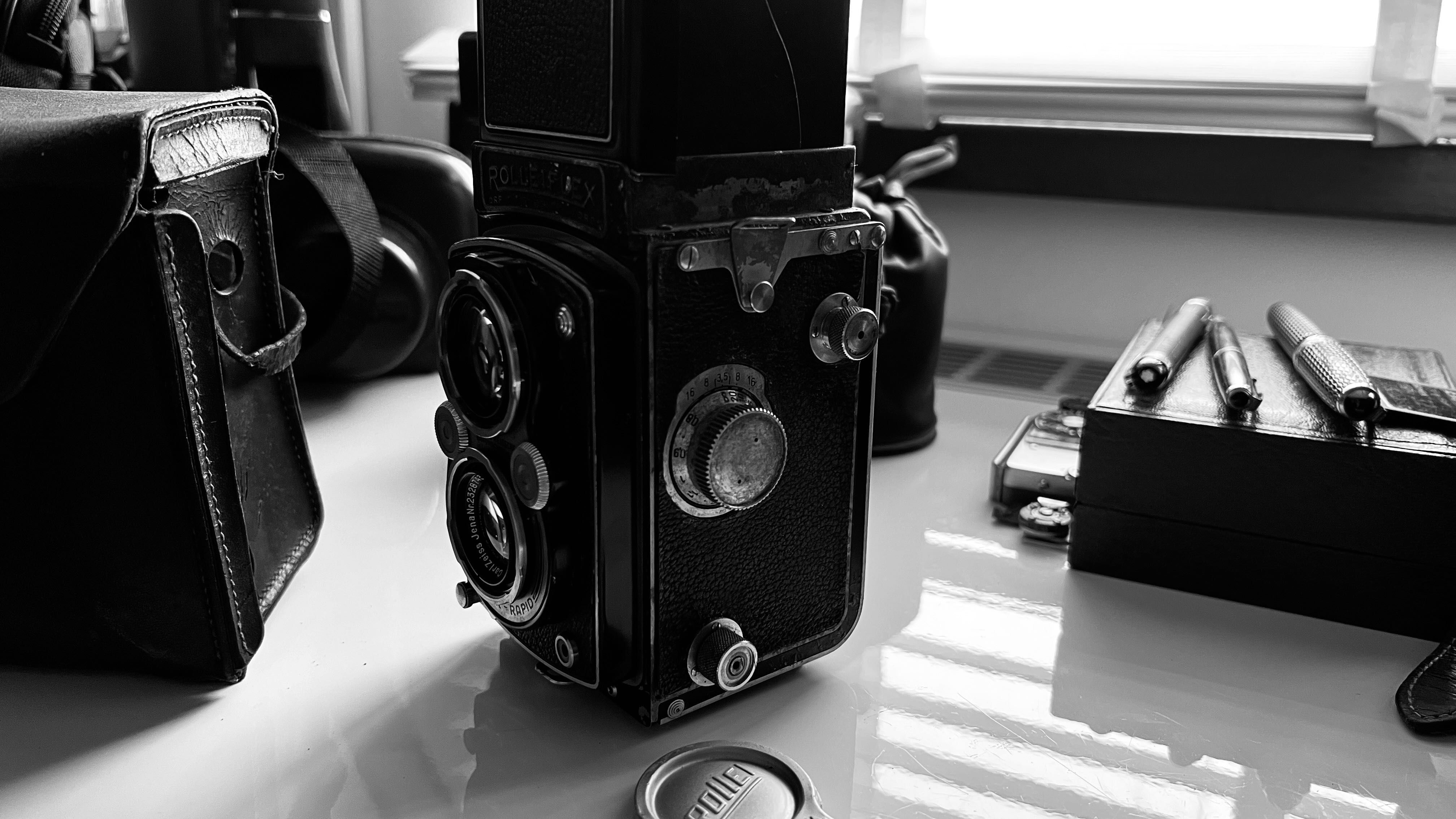 Rollei Flex, Compur Rapid, cameră TLR, Franke & Heidecke,