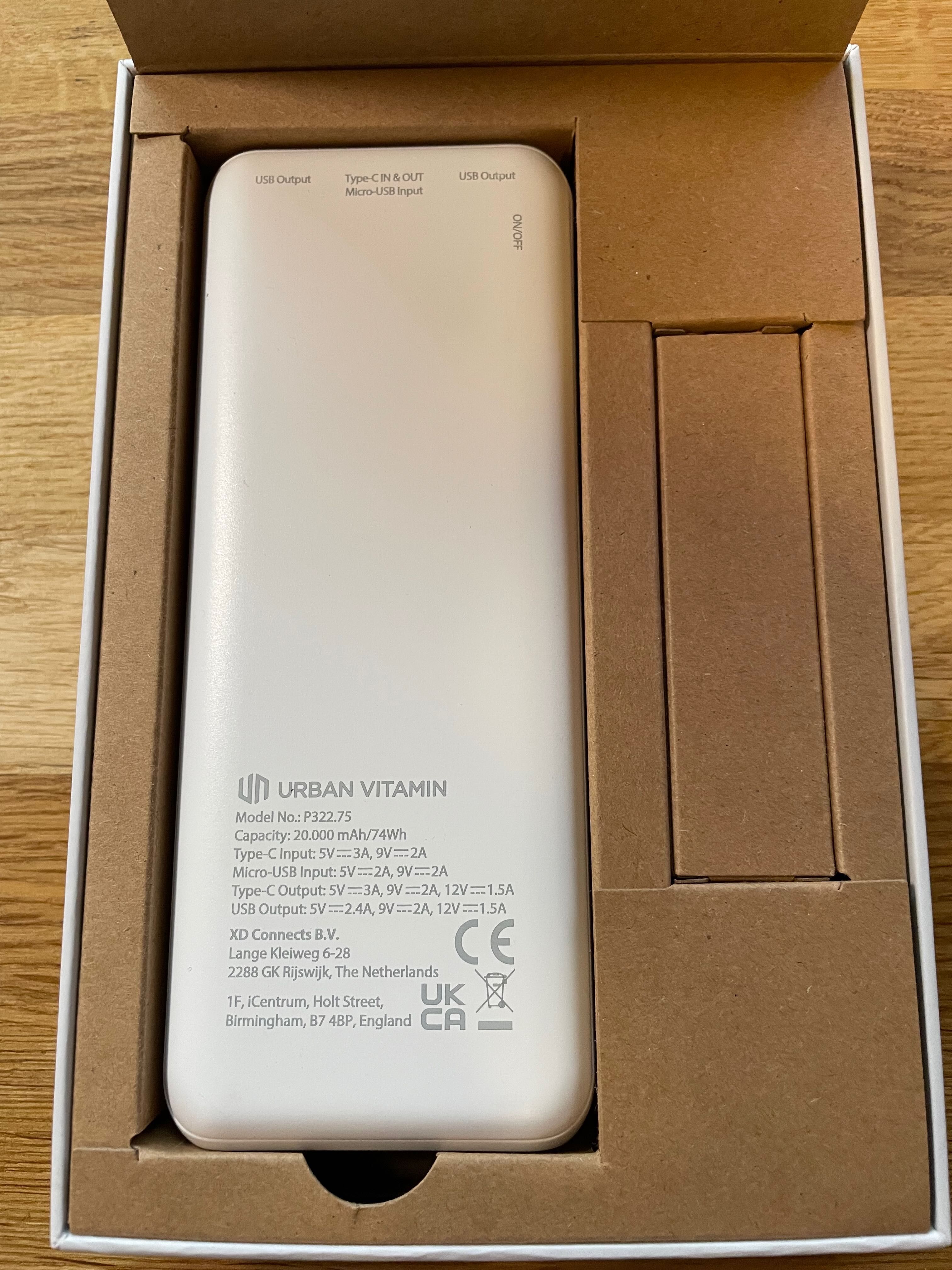 Urban Vitamin 20000 mAh външна батерия power bank